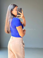 Crop top en cuello V