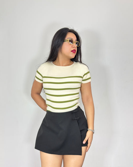 Crop top Nadieska rayas verde