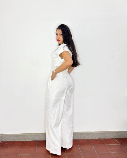 Conjunto Amanda blanco de lino