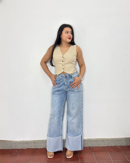 Pantalón Sofia Vibrant azul claro
