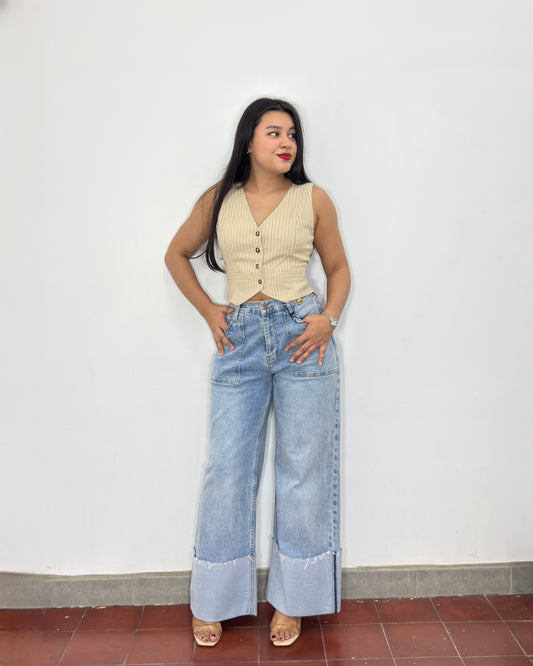 Pantalón Sofia Vibrant azul claro