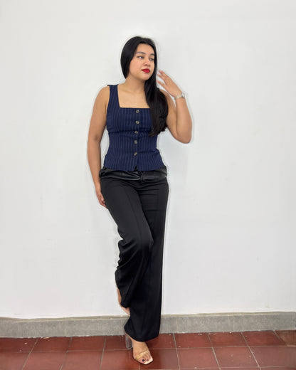 Pantalón Dulce Negro con cuerina