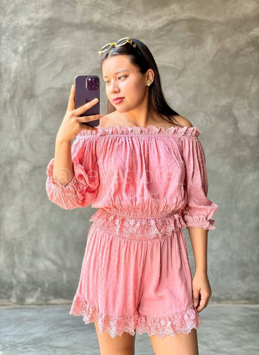 Conjunto coquette Camisa y Short