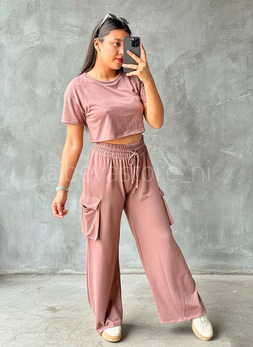 Conjunto Top y pantalón Wide Leg