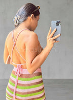 Conjunto Crochet Top Espalda abierta y Short