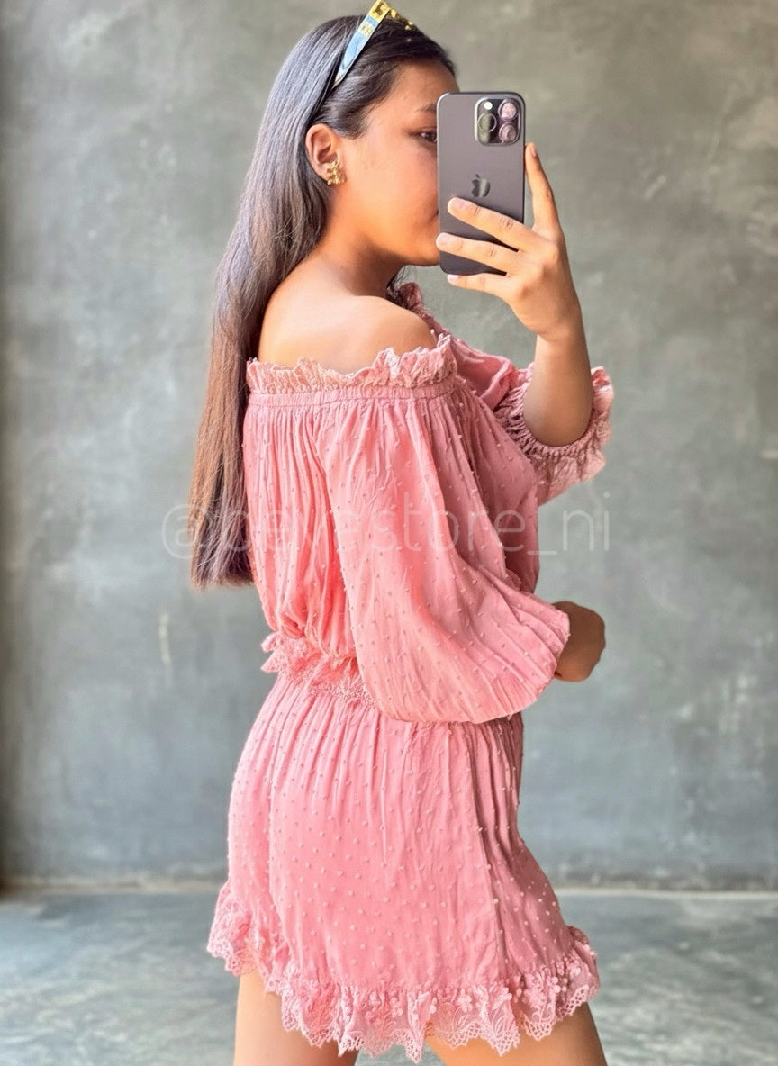 Conjunto coquette Camisa y Short