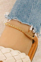 Tobilleras con eslabón tipo trigo