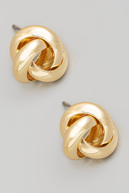 Aretes con nudo metálico