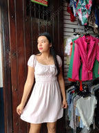 Vestido rosado corto