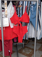 Traje de baño rojo de 2 piezas