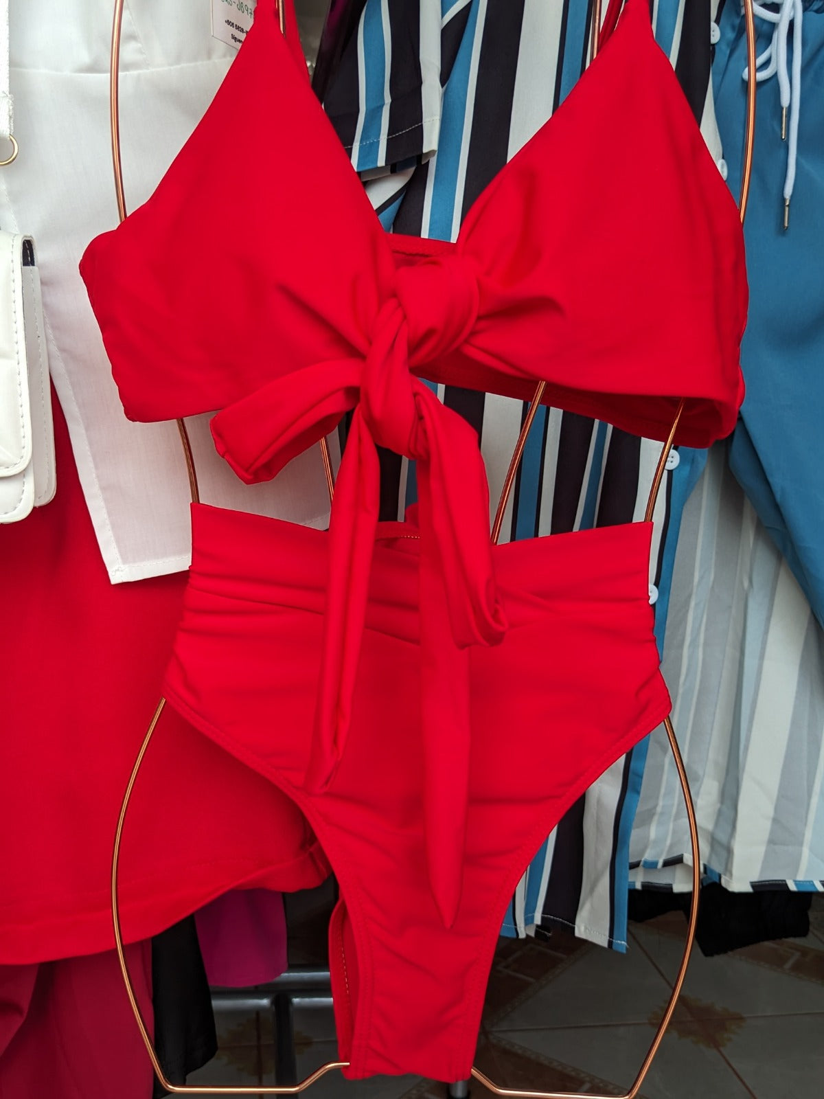 Traje de baño rojo de 2 piezas