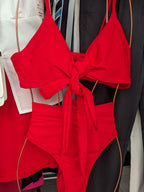 Traje de baño rojo de 2 piezas