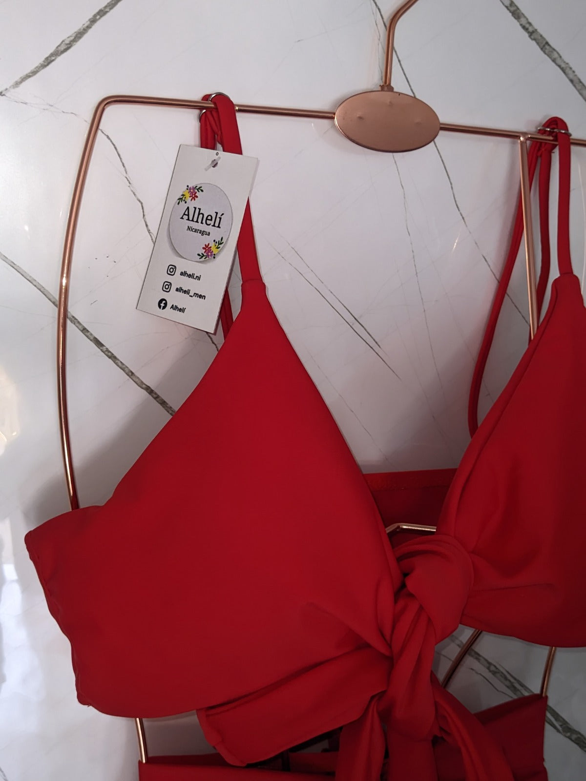 Traje de baño rojo de 2 piezas