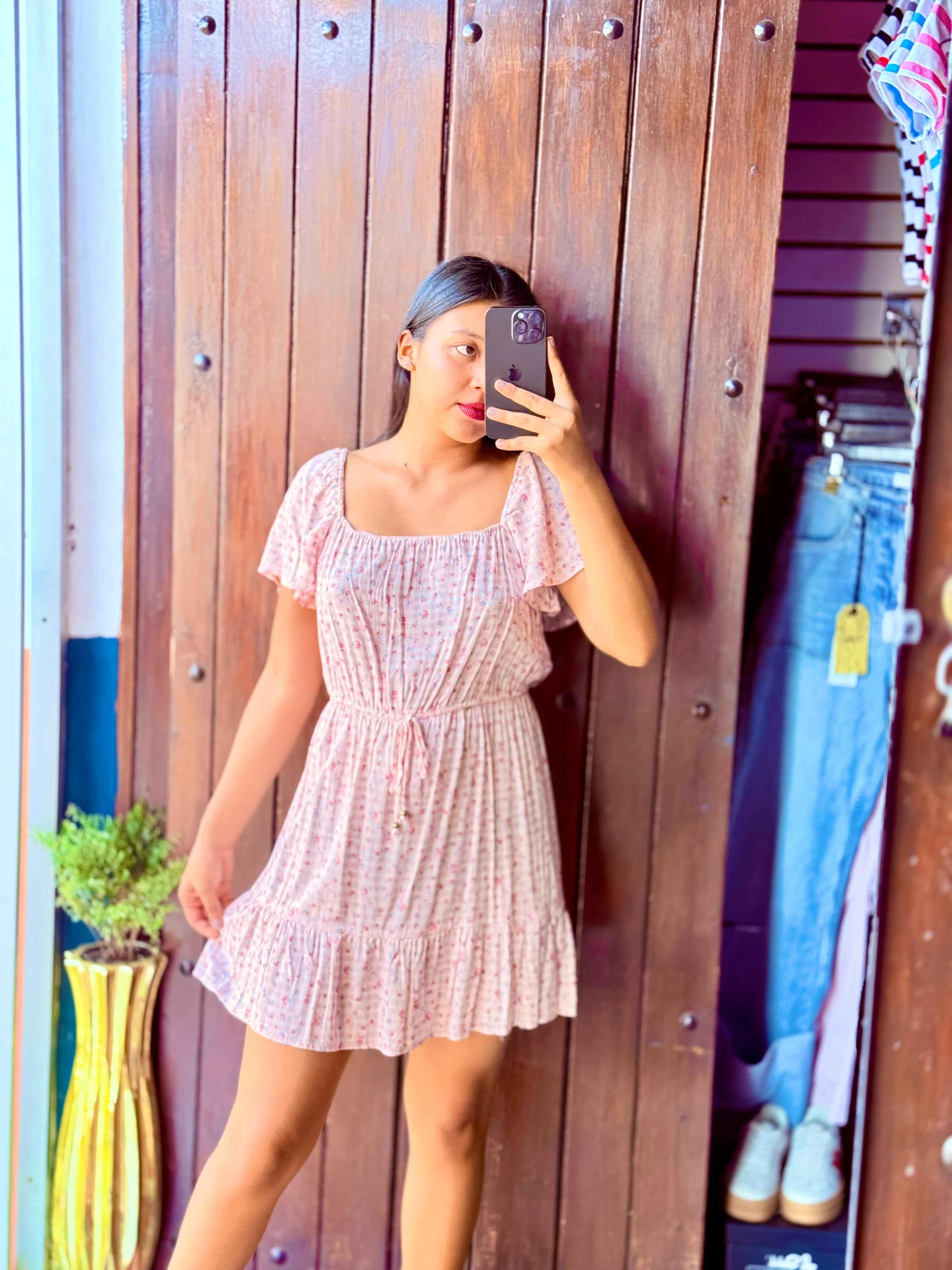 Vestido rosado pastel