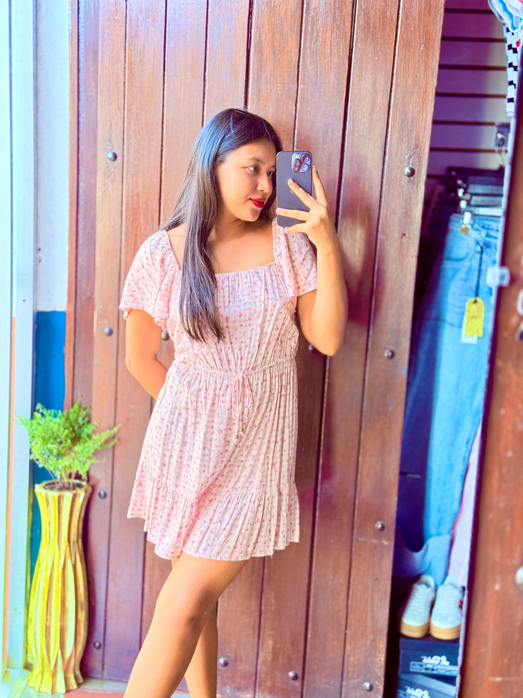 Vestido rosado pastel