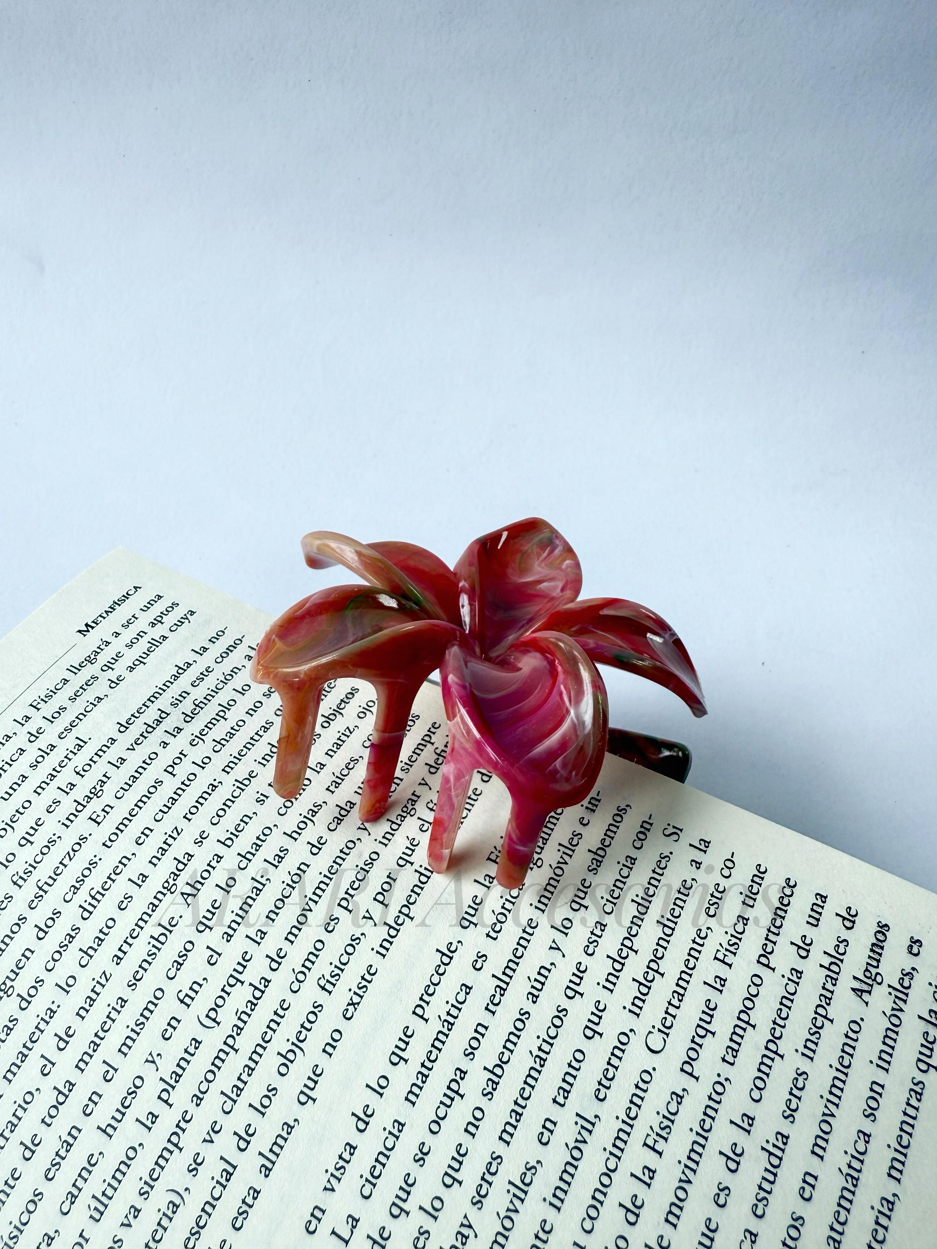 Pinzas de cabello de flor