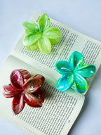 Pinzas de cabello de flor