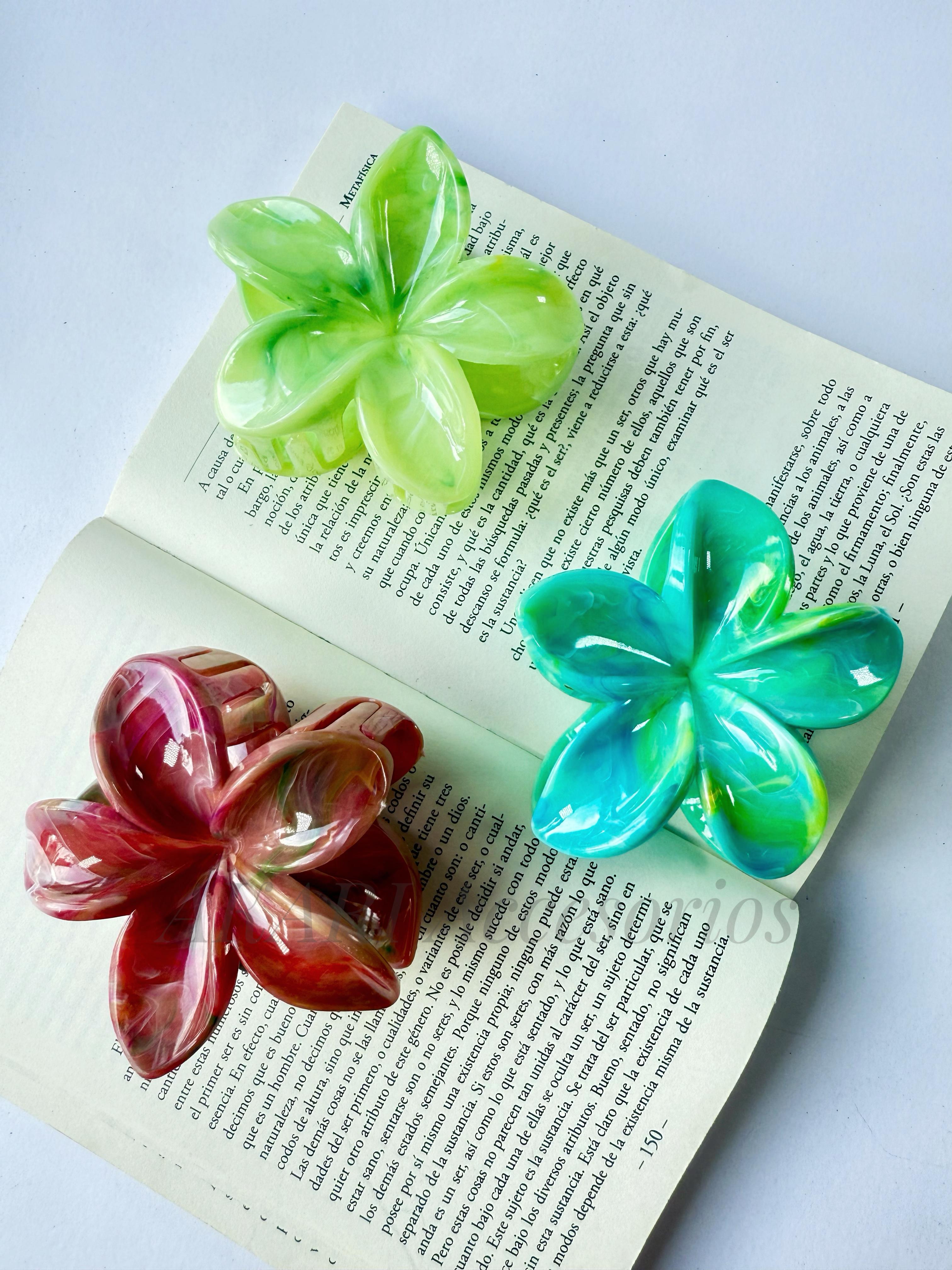 Pinzas de cabello de flor