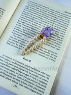 Broche de cabello violeta de formas