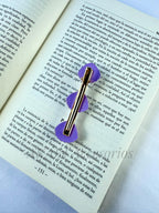 Broche de cabello violeta de formas