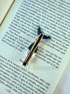 Broche de cabello violeta de formas