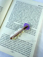 Broche de cabello violeta de formas