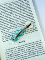 Broche de cabello azul de formas