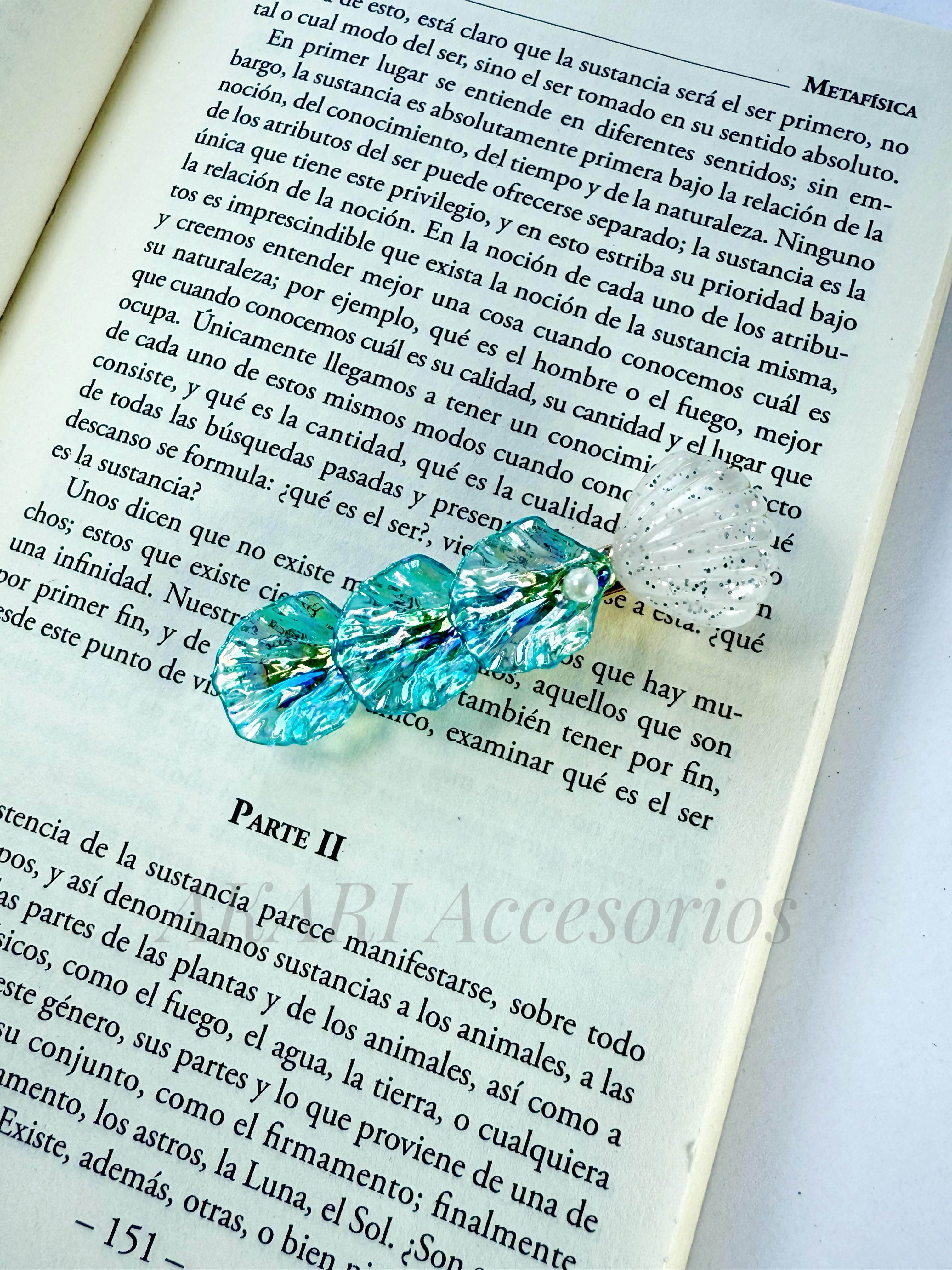 Broche de cabello azul de formas