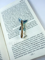 Broche de cabello azul de formas