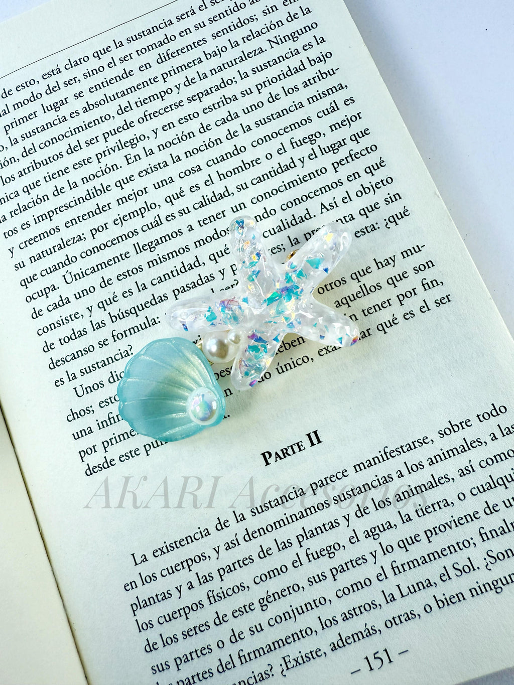 Broche de cabello azul de formas