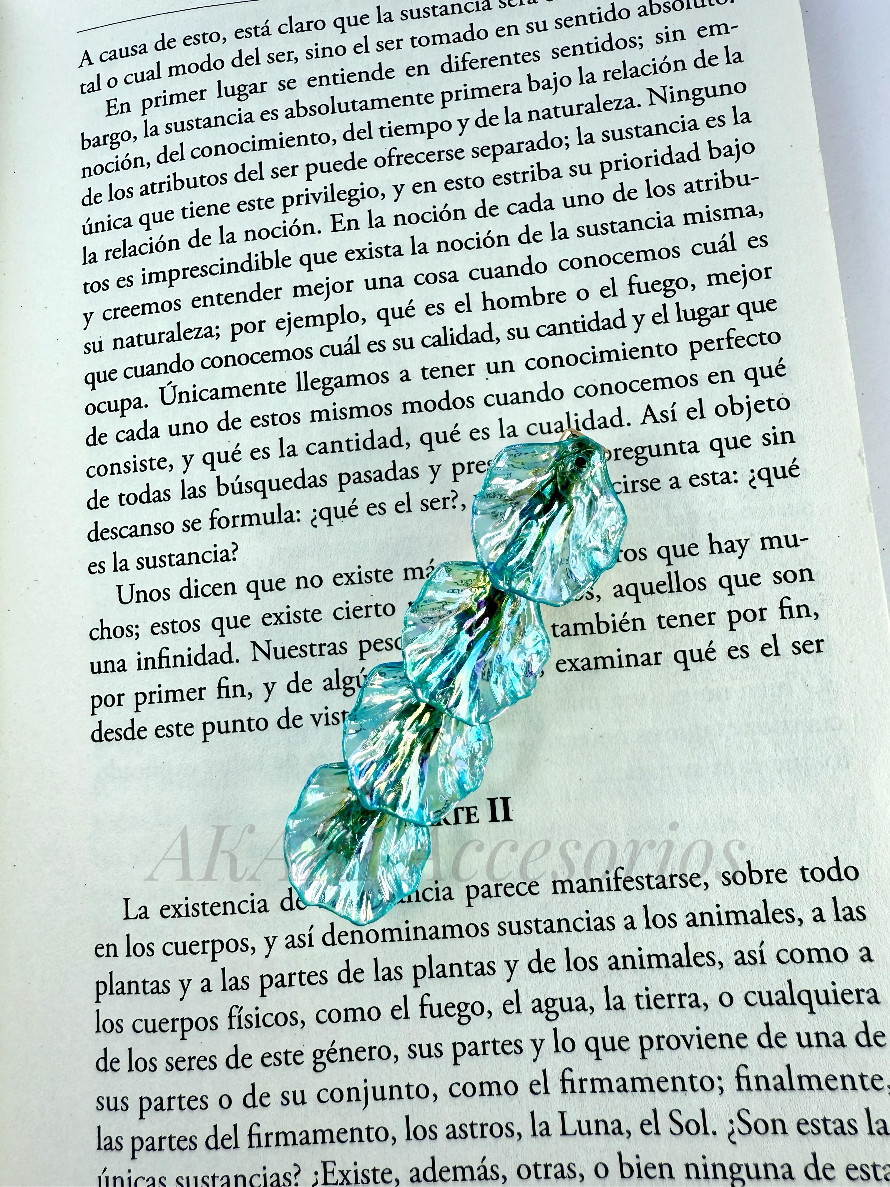 Broche de cabello azul de formas