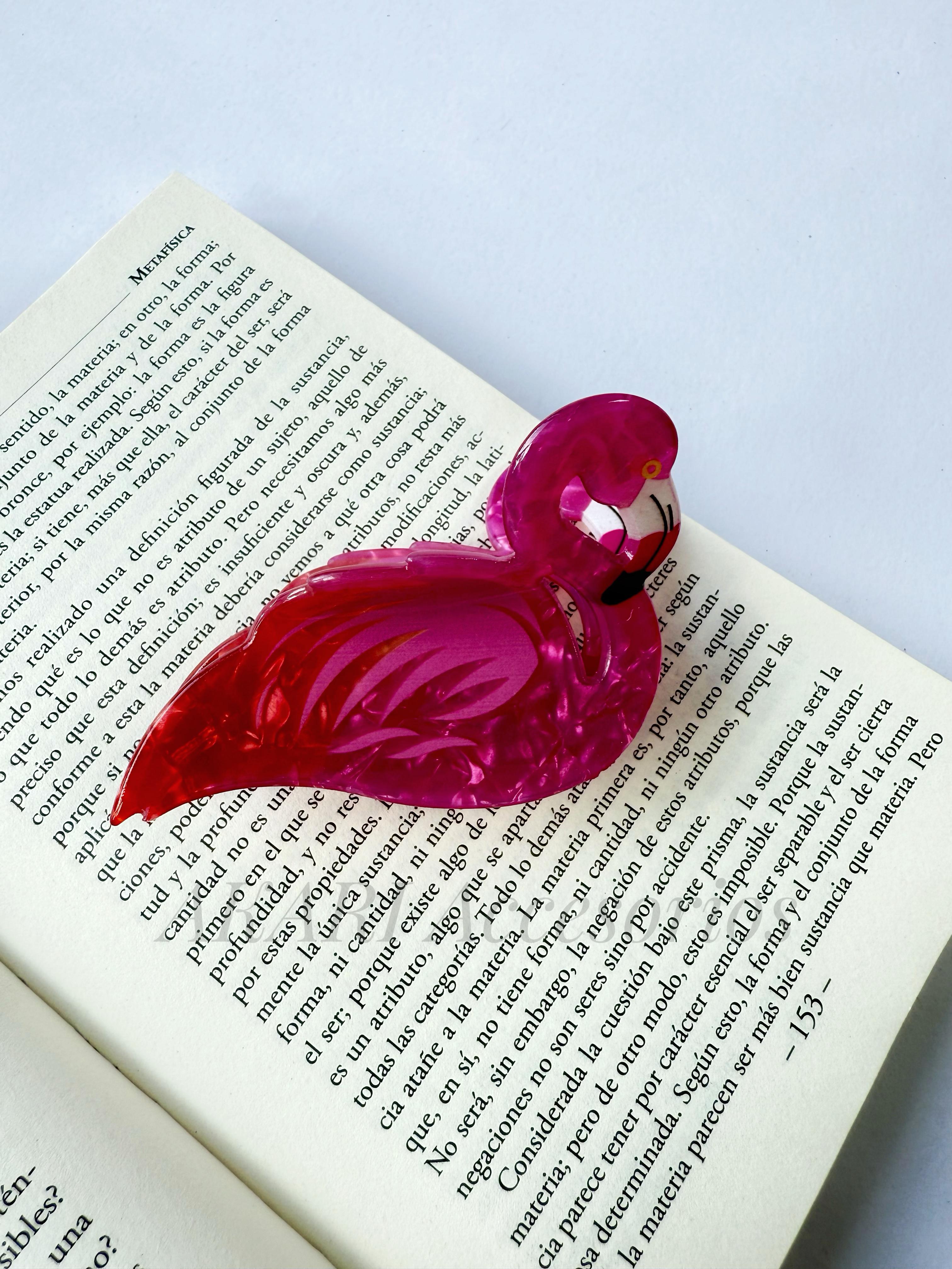 Pinza de cabello de flamenco