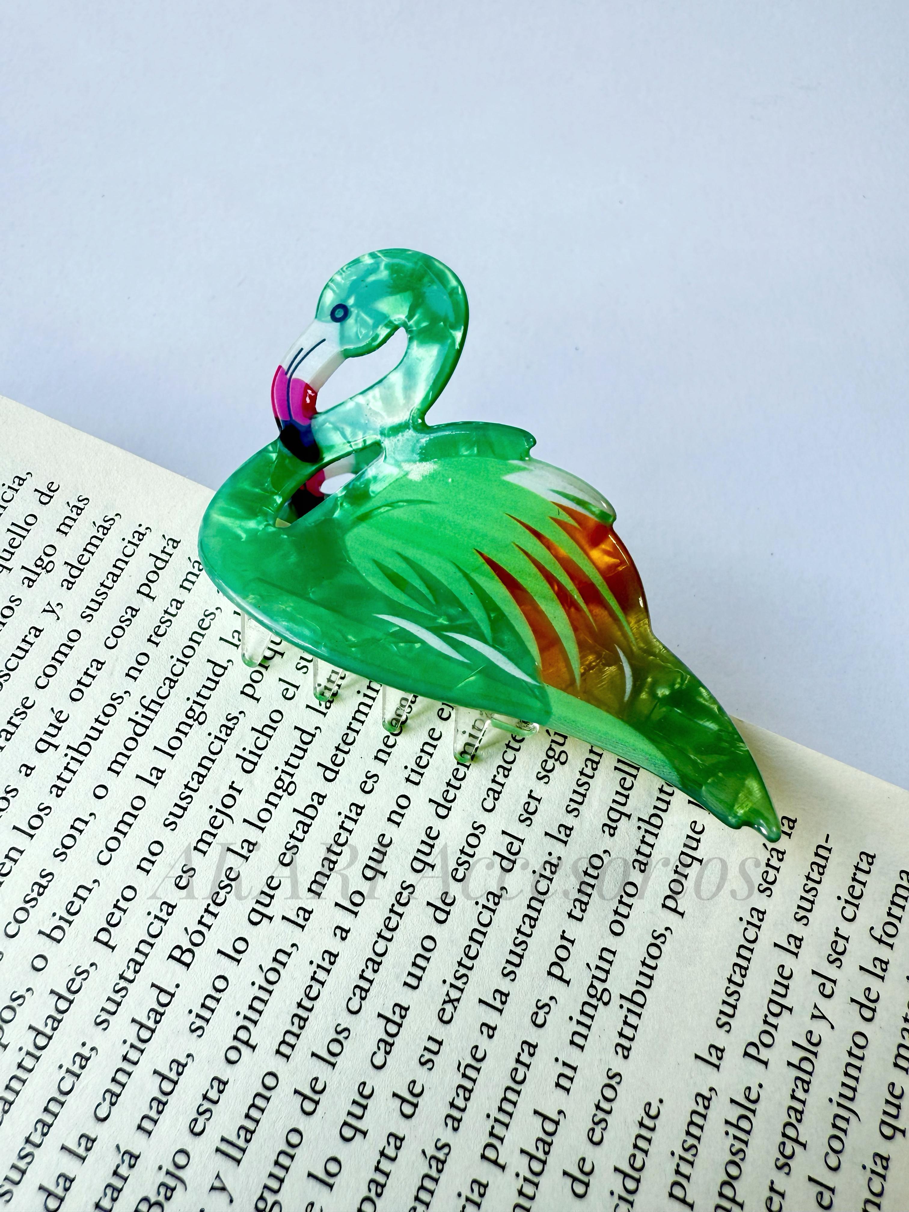 Pinza de cabello de flamenco