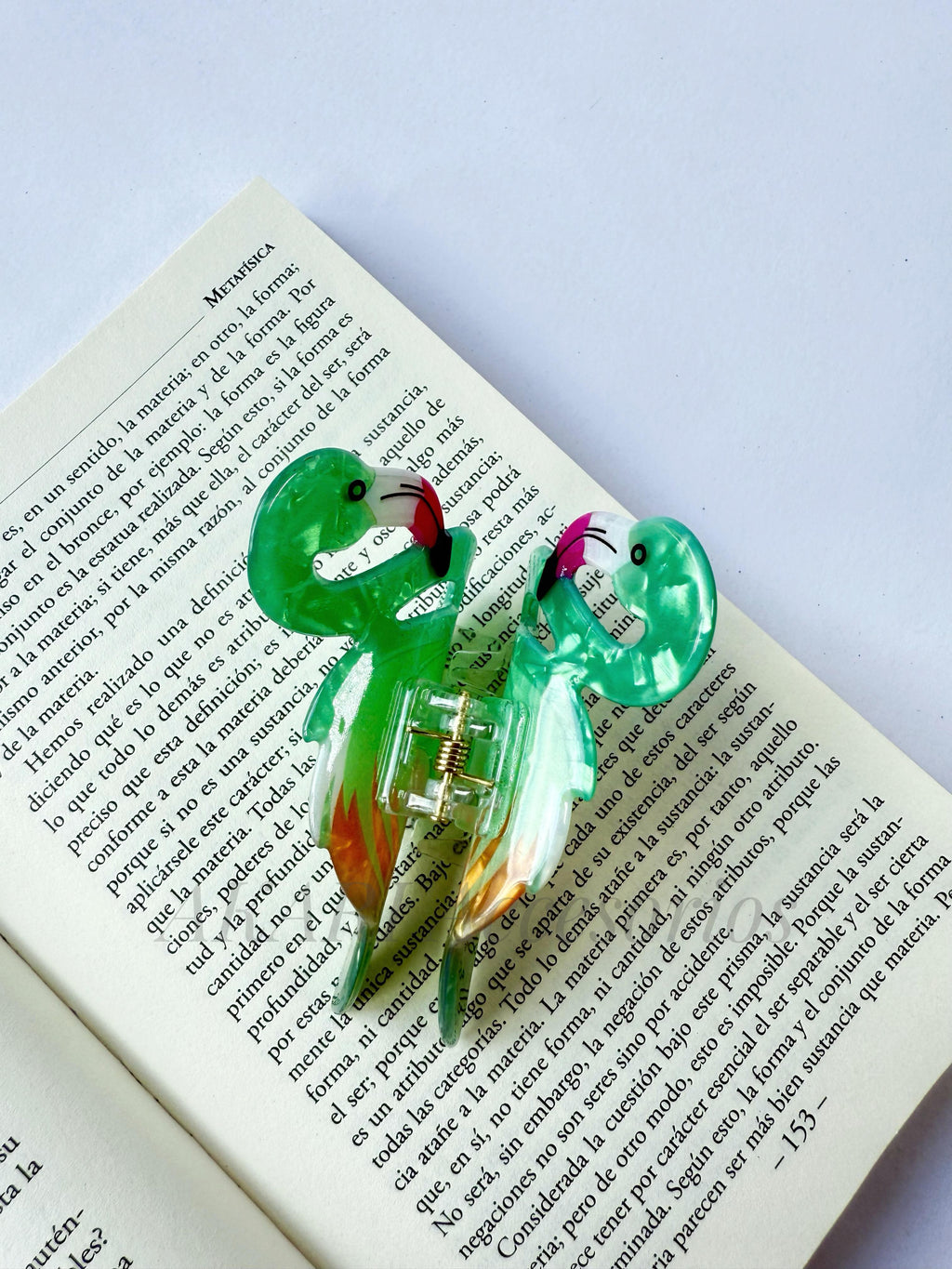 Pinza de cabello de flamenco