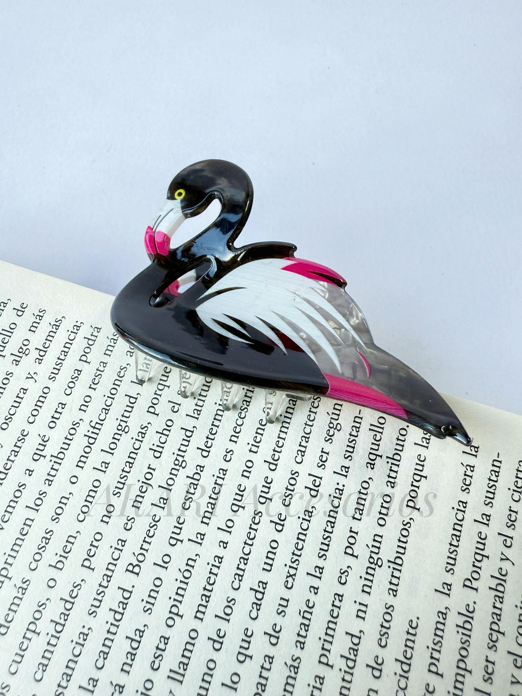 Pinza de cabello de flamenco