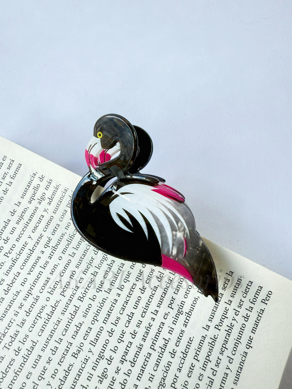 Pinza de cabello de flamenco