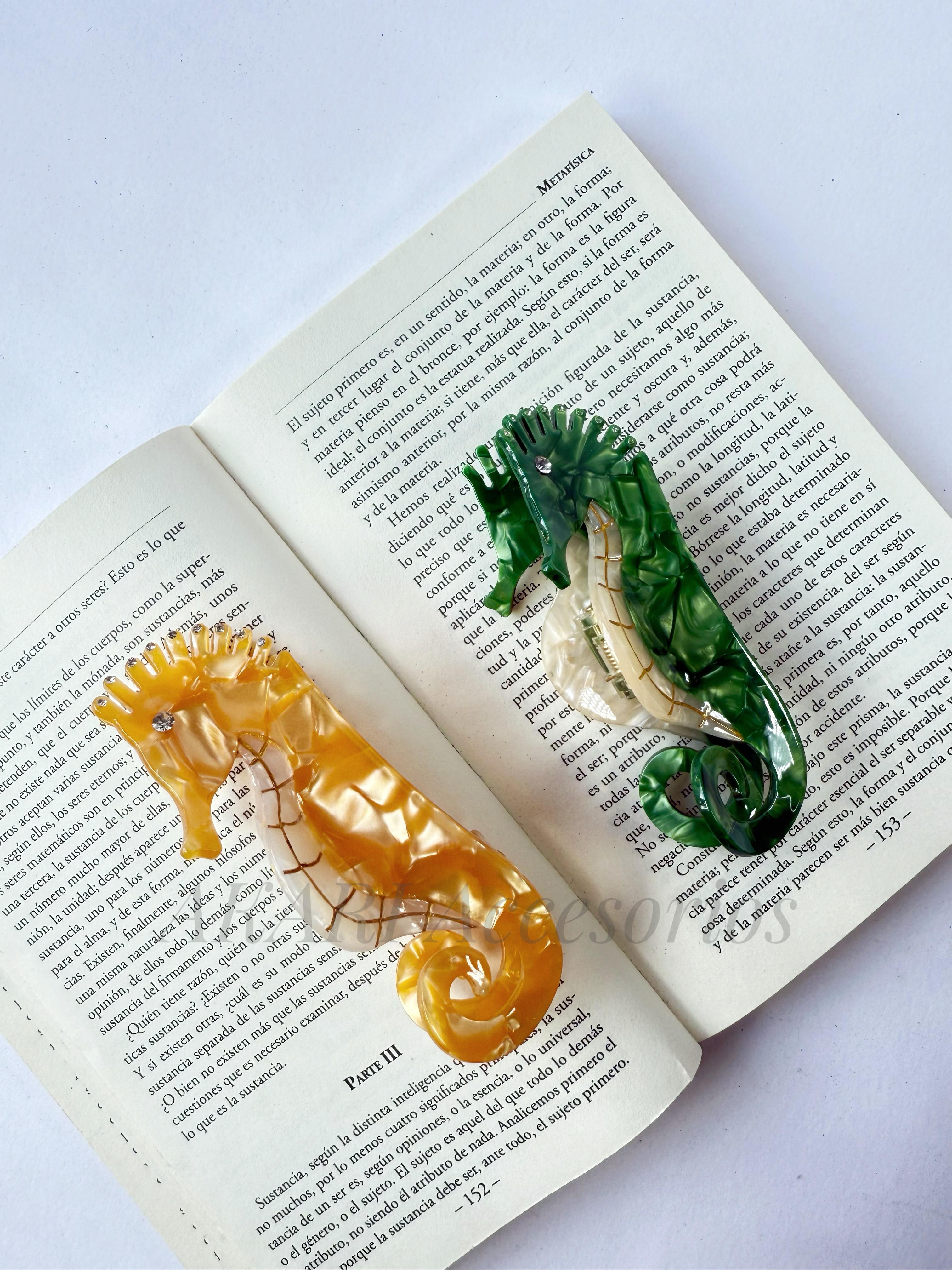 Pinzas de cabello de caballito de mar