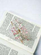 Pinzas de cabellos transparente de estampado