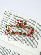 Pinzas de cabellos transparente de estampado