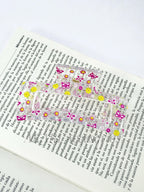 Pinzas de cabellos transparente de estampado