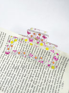 Pinzas de cabellos transparente de estampado