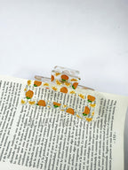 Pinzas de cabellos transparente de estampado