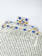 Pinzas de cabellos transparente de estampado