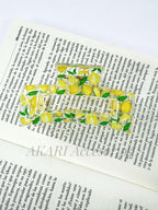 Pinzas de cabellos transparente de estampado