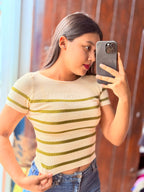 Crop top tela suéter