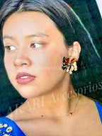 Aretes con Flores en Capas