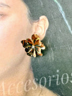 Aretes con Flores en Capas