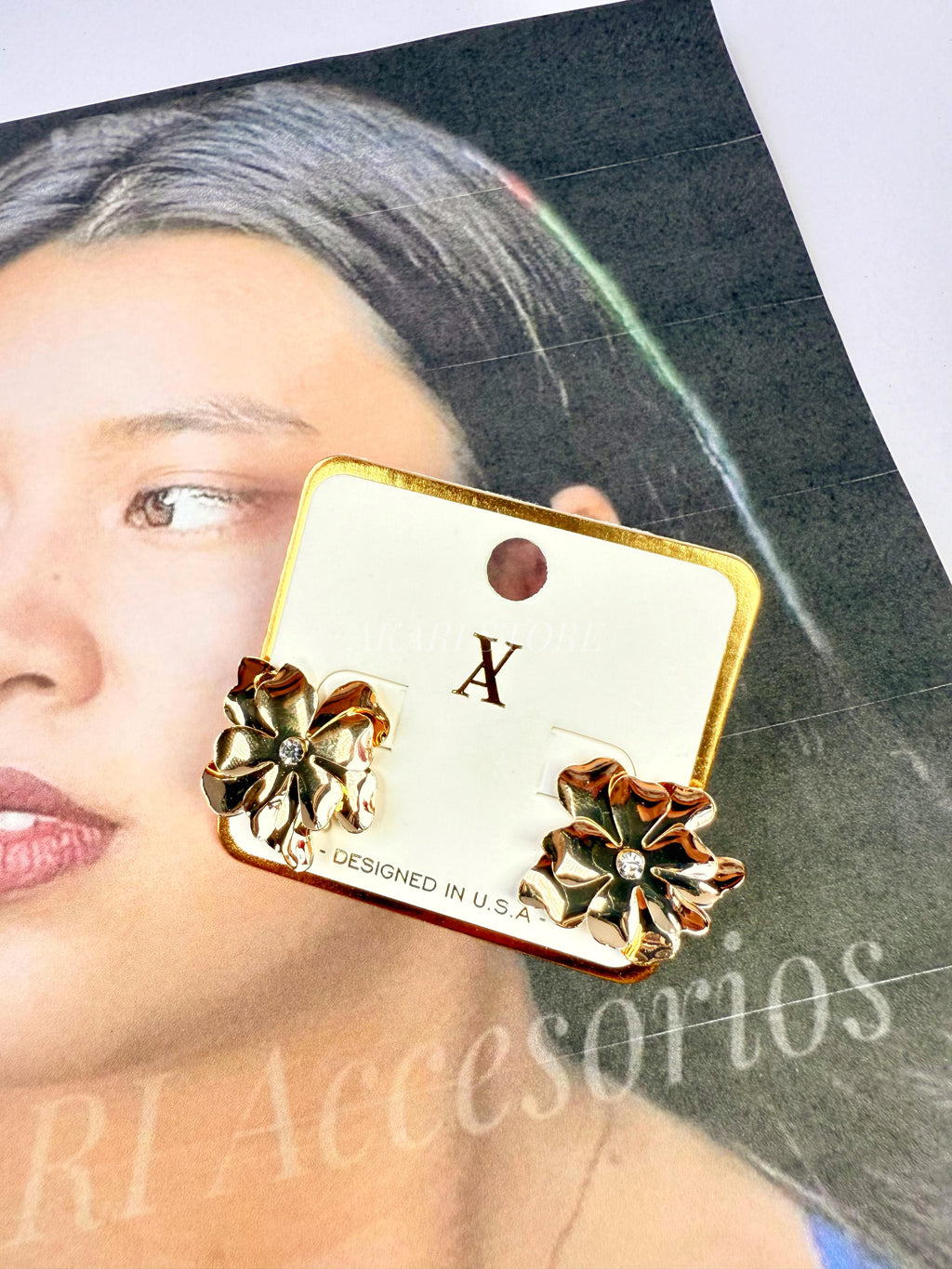 Aretes con Flores en Capas