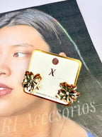 Aretes con Flores en Capas