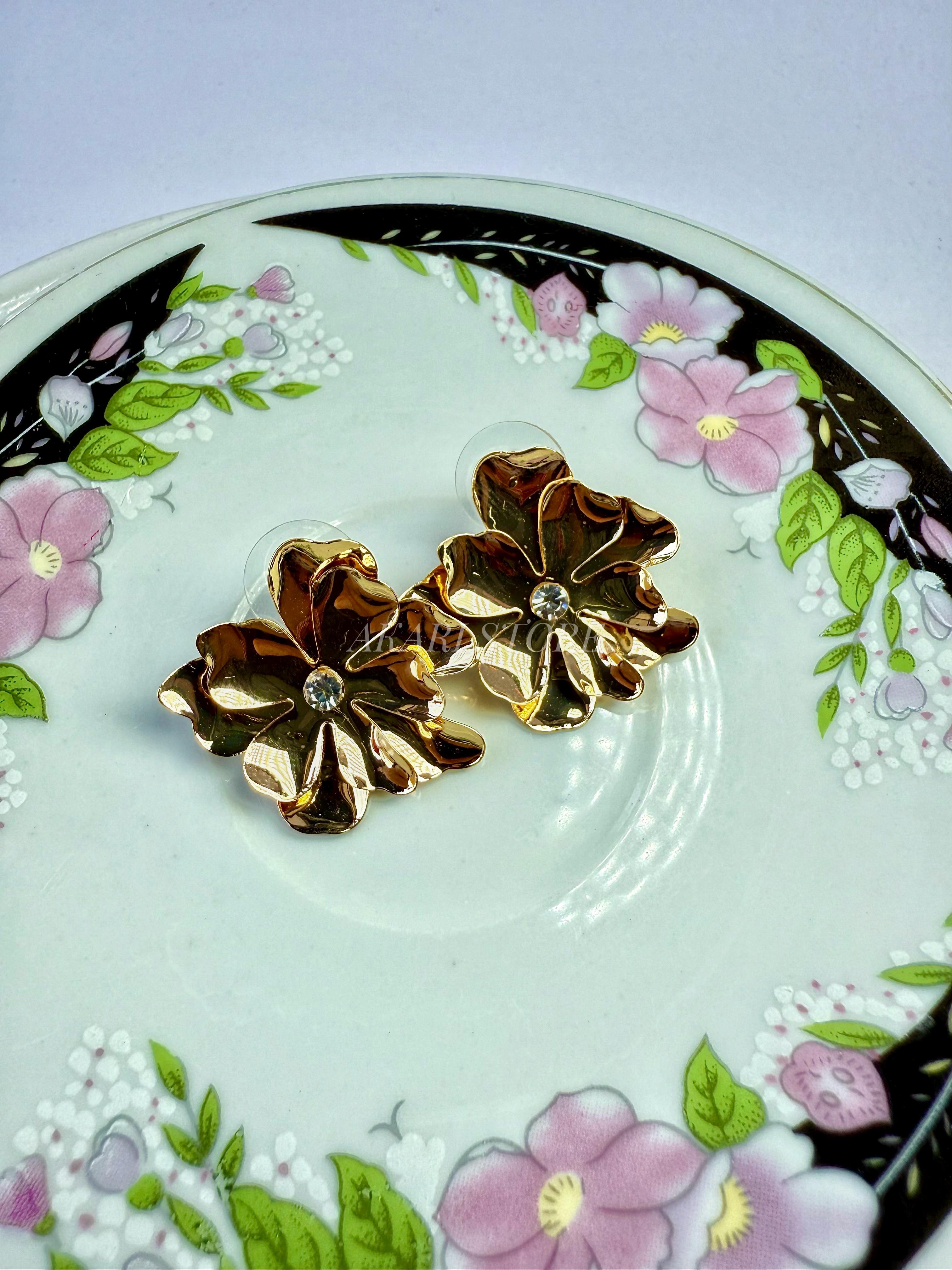 Aretes con Flores en Capas